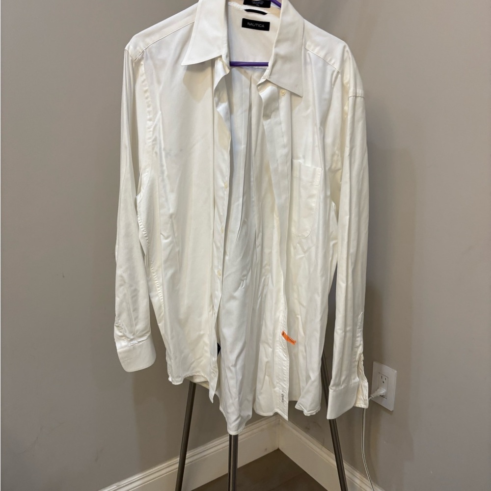 Nautica Classic White Collared Shirt